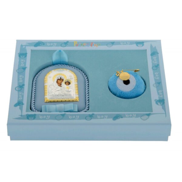 Παιδικό σετ κωνσταντινάτο-εικόνα ασημένια Princelino.