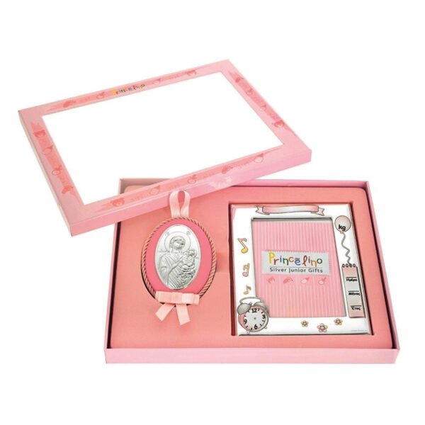 Παιδικό σετ κορνίζα-εικόνα ασημένια 6χ9 Princelino.