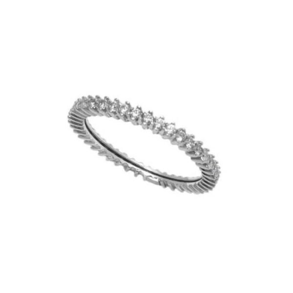 Λευκόχρυσο δαχτυλίδι Κ14 σειρέ