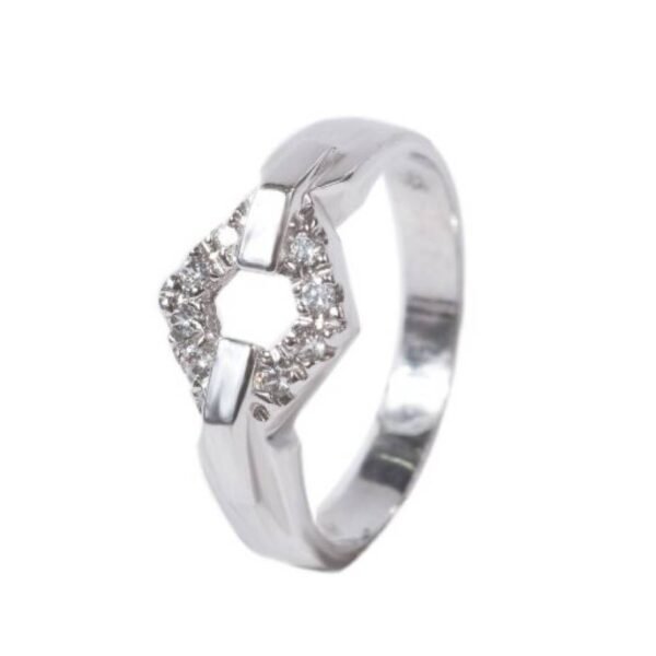 Γυναικείο δαχτυλίδι σε λευκό χρυσό Κ14 με ζιργκόν