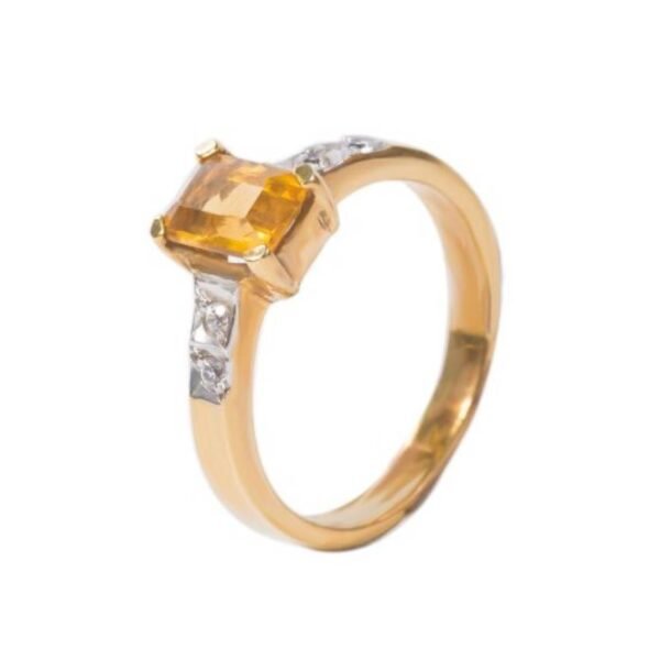 Γυναικείο δαχτυλίδι σε κίτρινο χρυσό Κ14 με ζιργκόν