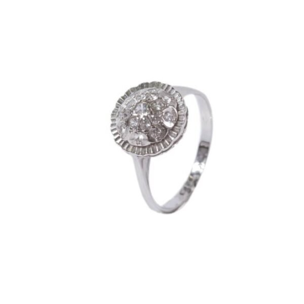 Γυναικείο δαχτυλίδι σε λευκό χρυσό Κ18 με ζιργκόν