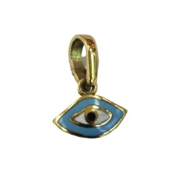 Μενταγιόν "Ματάκι" σε κίτρινο χρυσό Κ14