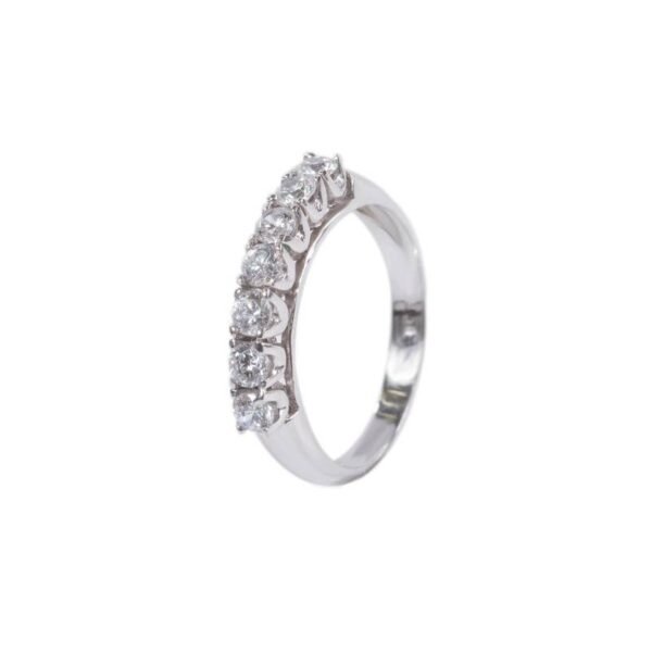 Γυναικείο δαχτυλίδι σειρέ σε λευκό χρυσό Κ14 με ζιργκόν