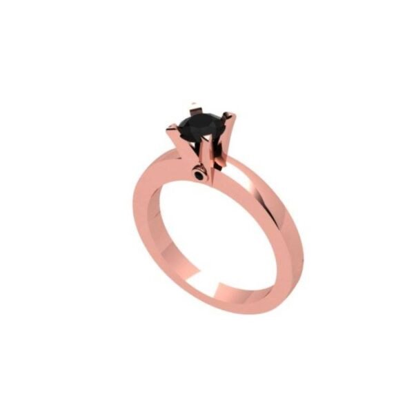 Γυναικείο δαχτυλίδι σε ροζ χρυσό Κ18 με μπριγιάν