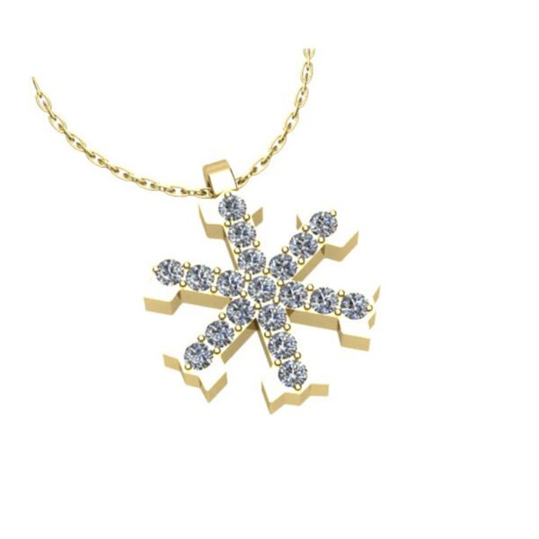 Γυναικείο μενταγιόν σε κίτρινο χρυσό Κ18 με μπριγιάν