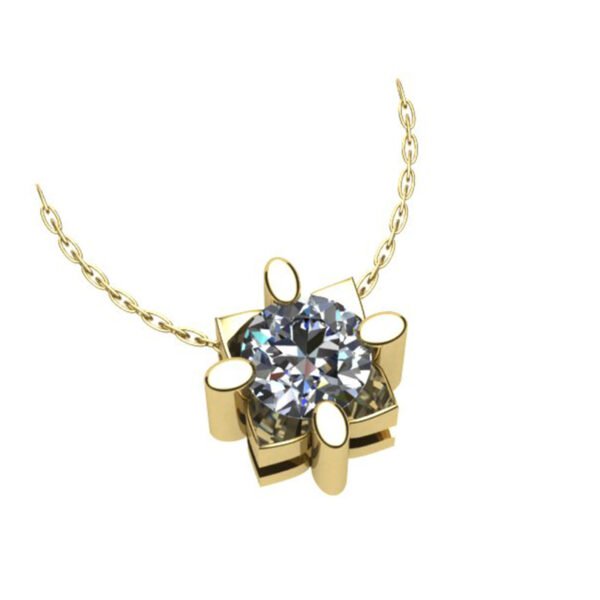 Γυναικείο μενταγιόν σε κίτρινο χρυσό Κ18 με μπριγιάν