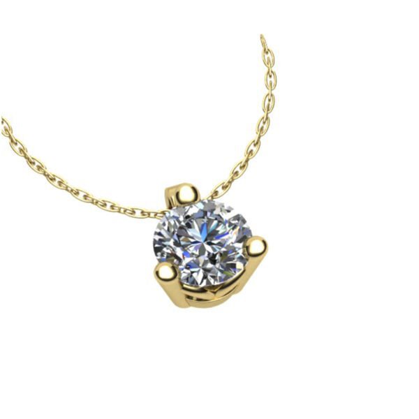 GKMT10069 Γυναικείο μενταγιόν σε κίτρινο χρυσό Κ18 με μπριγιάν