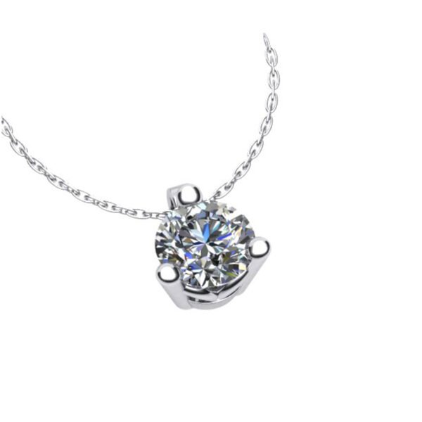 Γυναικείο μενταγιόν σε λευκό χρυσό Κ18 με μπριγιάν