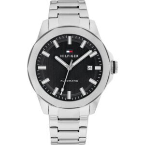 Aνδρικό ρολόι Tommy Hilfiger 1710692 Automatic από ανοξείδωτο ατσάλι με ασημί μπρασελέ