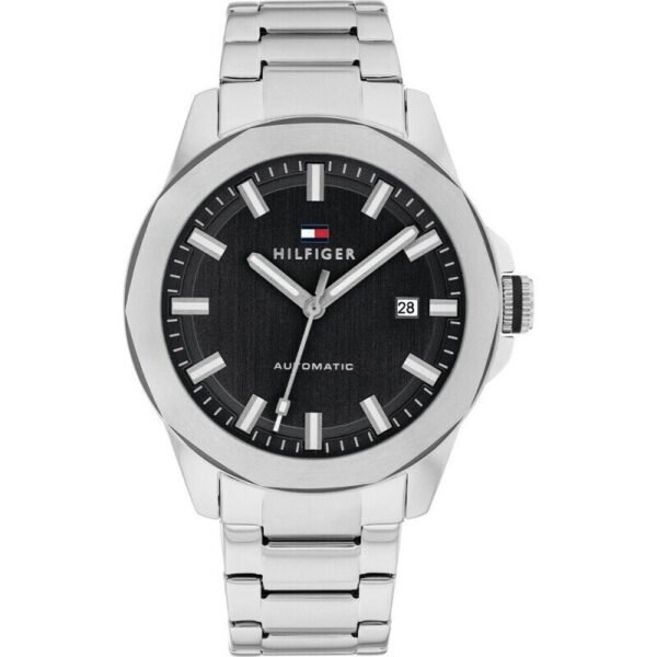 Aνδρικό ρολόι Tommy Hilfiger 1710692 Automatic από ανοξείδωτο ατσάλι με ασημί μπρασελέ