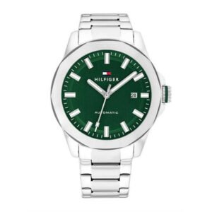 Aνδρικό ρολόι Tommy Hilfiger 1710694 Automatic από ανοξείδωτο ατσάλι με ασημί μπρασελέ