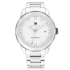 Aνδρικό ρολόι Tommy Hilfiger 1710695 Automatic από ανοξείδωτο ατσάλι με ασημί μπρασελέ.