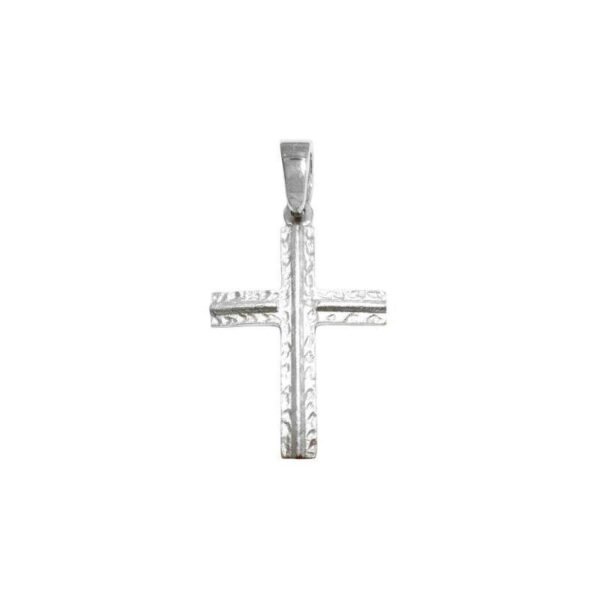 Σταυρός ανδρικός σε λευκό χρυσό Κ14