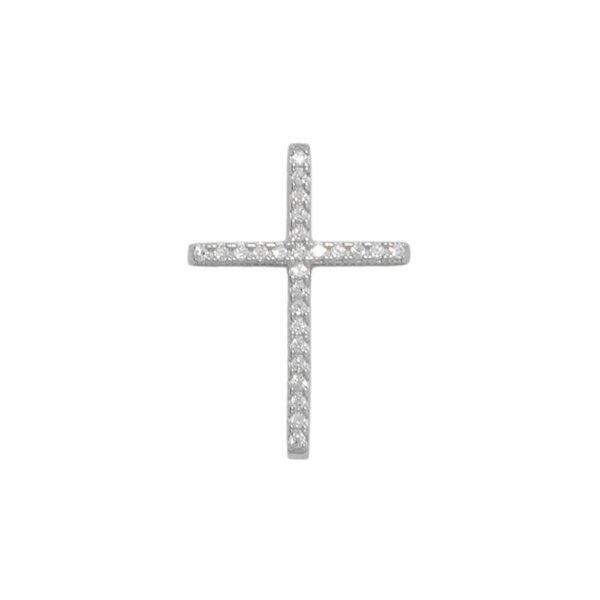 Σταυρός χτιστικός σε λευκό χρυσό Κ14