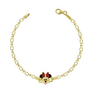 Χρυσό βραχιόλι παιδικό Minnie Κ9