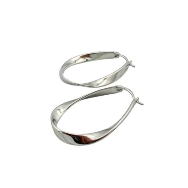 Σκουλαρίκια κρίκοι ασημένιοι 925