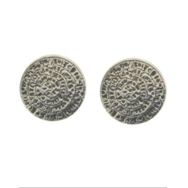 Σκουλαρίκια καρφωτά δίσκος Φαιστού 925