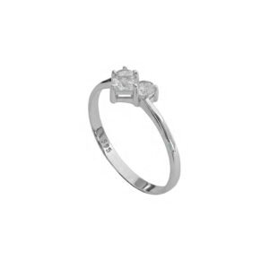 GK46420068 Λευκόχρυσο δαχτυλίδι σε σχήμα καρδιάς Κ14