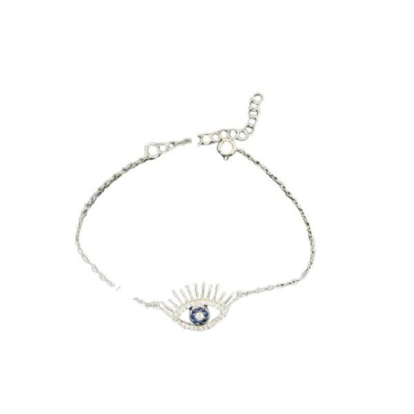 Ασημένιο βραχιόλι μάτι με ζιργκόν 925