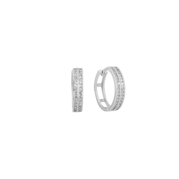 Σκουλαρίκια κρίκοι με ζιργκόν 925