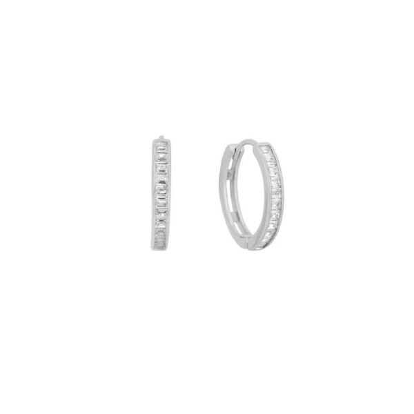 Σκουλαρίκια κρίκοι με ζιργκόν 925 (30941)