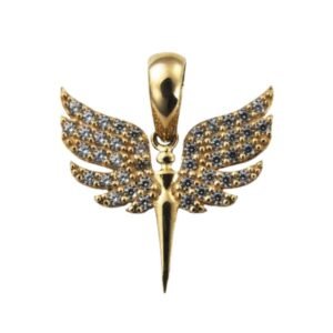 Μενταγιόν Άγγελος σε κίτρινο Χρυσό Κ14