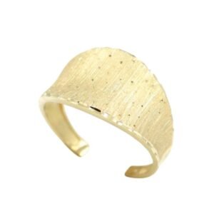 Χρυσό δαχτυλίδι με μάτ επιφάνεια Κ14