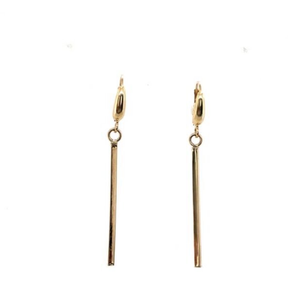 Σκουλαρίκια κρίκοι μαζί με μπάρα σε κίτρινο χρυσό  Κ14