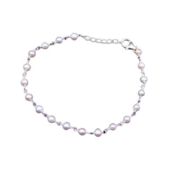 Ασημένιο βραχιόλι με μαργαρητάρια 925