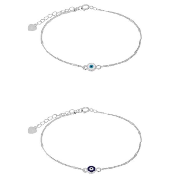 Ασημένιο βραχιόλι Μάτι - διπλής όψης 925