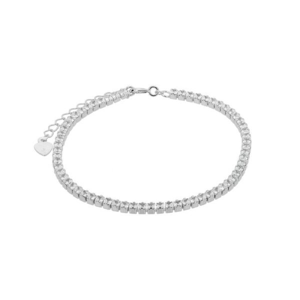Ασημένιο βραχιόλι με ζιργκόν Ριβιέρα 925