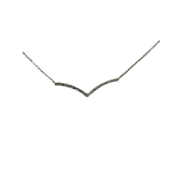 Ασημένιο κολιέ σχήμα V με ζιργκόν 925