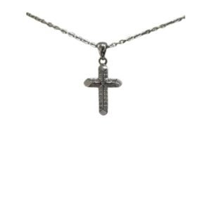Σταυρός ασημένιος με ζιργκόν κολιέ 925