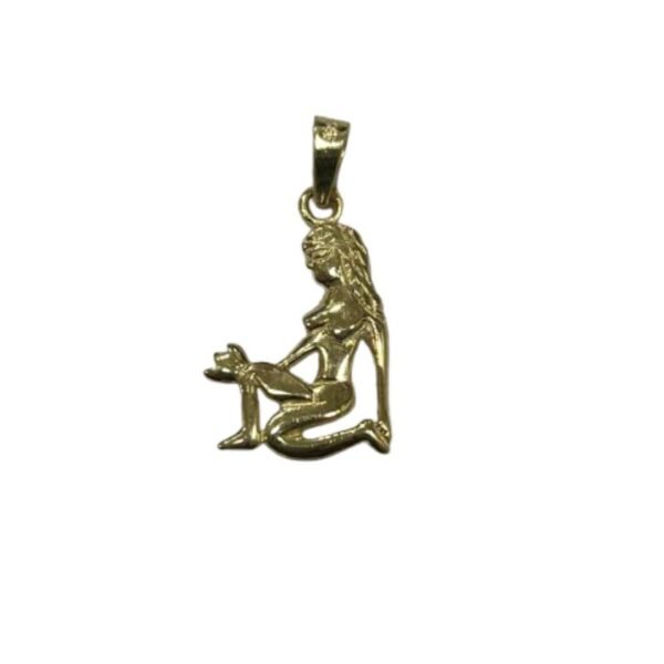 Zώδιο Παρθένος Ανάγλυφο σε κίτρινο χρυσό Κ14