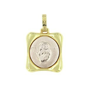 Δίχρωμο ζώδιο Ζυγός σε κίτρινο και λευκό χρυσό Κ14