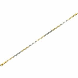 Βραχιόλι Ανδρικό δίχρωμο Χρυσό και λευκόχρυσο Κ14