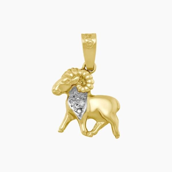 Δίχρωμο ζώδιο Ζυγός σε κίτρινο και λευκό χρυσό Κ14