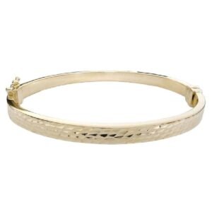 Χρυσό βραχιόλι χειροπέδα διπλής όψεως  Κ14