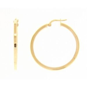 Σκουλαρίκια κρίκοι στρόγγυλοι σε κίτρινο χρυσό  Κ14