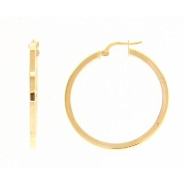 Σκουλαρίκια κρίκοι στρόγγυλοι σε κίτρινο χρυσό  Κ14