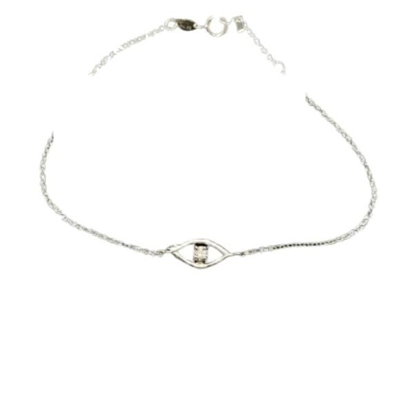 Λευκόχρυσο βραχιόλι με μάτι Κ9