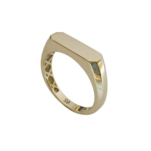 Χρυσό δαχτυλίδι με λουστρέ επιφάνεια Κ14