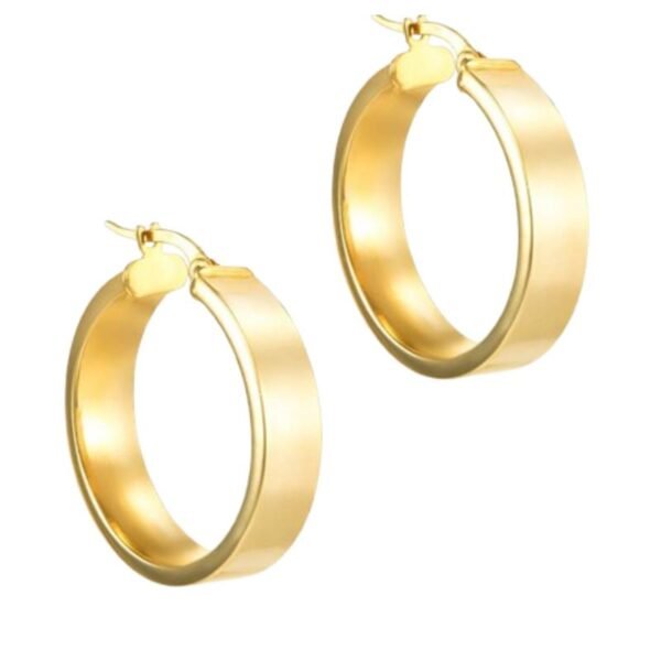 Σκουλαρίκια κρίκοι σε κίτρινο χρυσό  Κ14