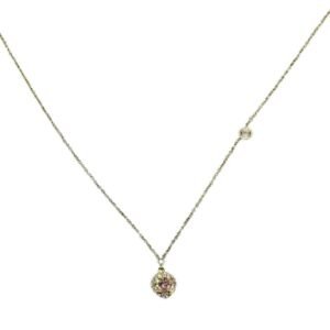 Κολιέ χρυσό καρδιά με ζιργκόν Κ9