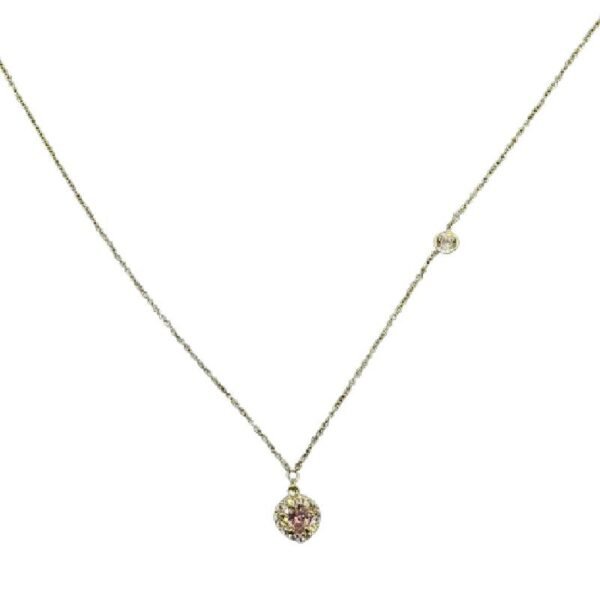 Κολιέ χρυσό καρδιά με ζιργκόν Κ9