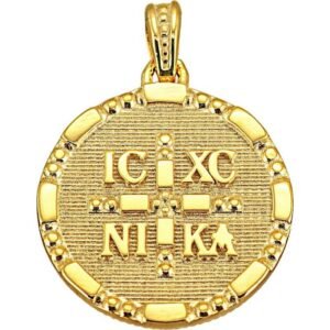 Μενταγιόν χρυσό κωνσταντινάτο διπλής όψεως Κ9