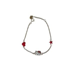 Ασημένιο βραχιόλι με Καρδιά-Γατάκι-Αστέρι 925