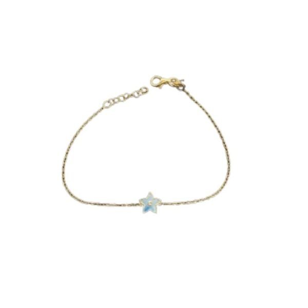 Ασημένιο βραχιόλι επιχρυσωμένο λουλούδι με ζιργκόν 925