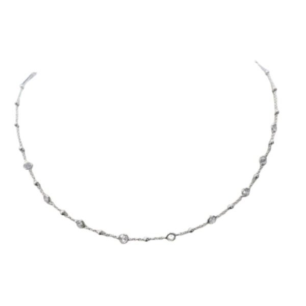 Ασημένιο κολιέ μπίλιες με ζιργκόν 925